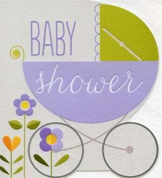 Baby Card - Shower Carriage
