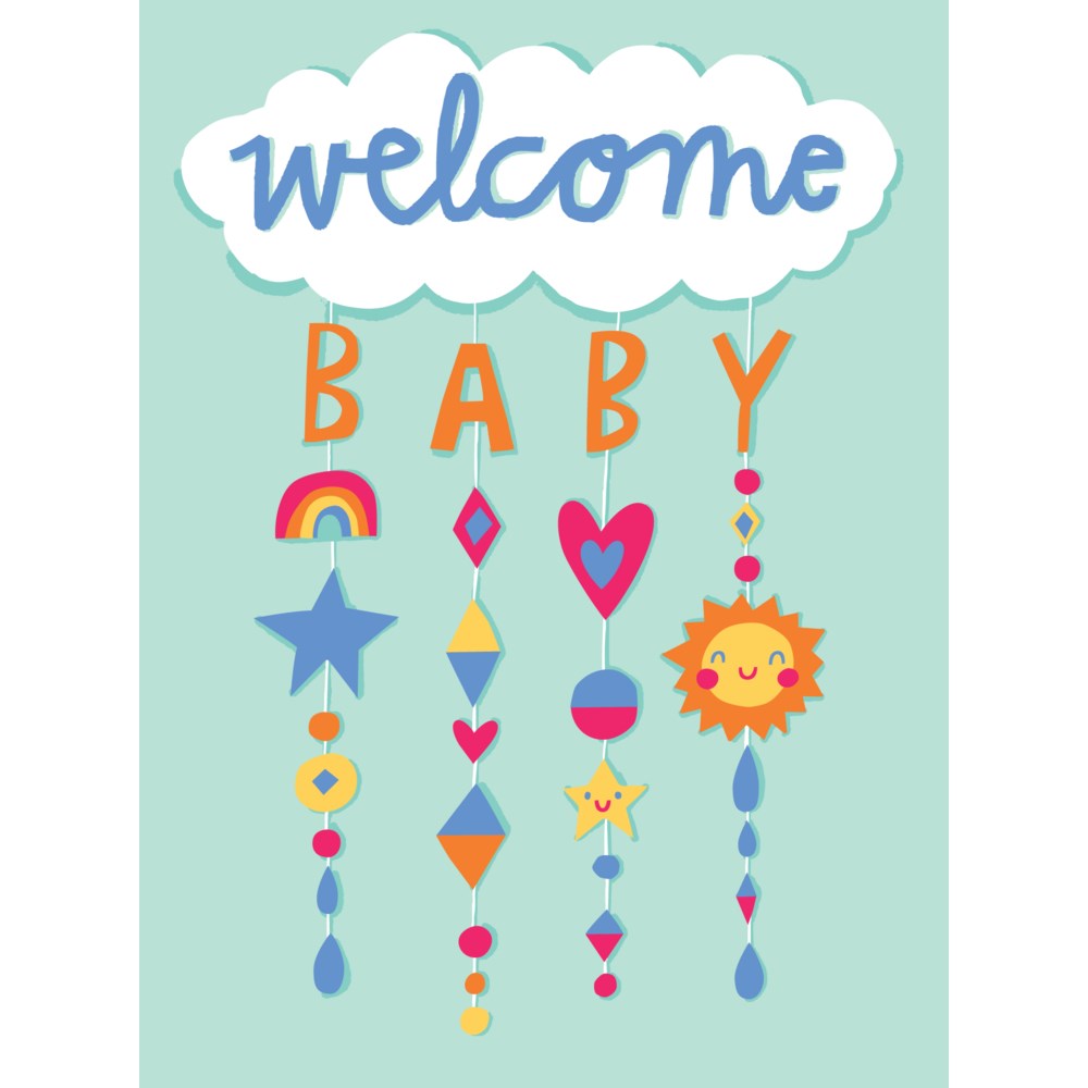 Baby Card | Welcome Baby Cloud Mobile