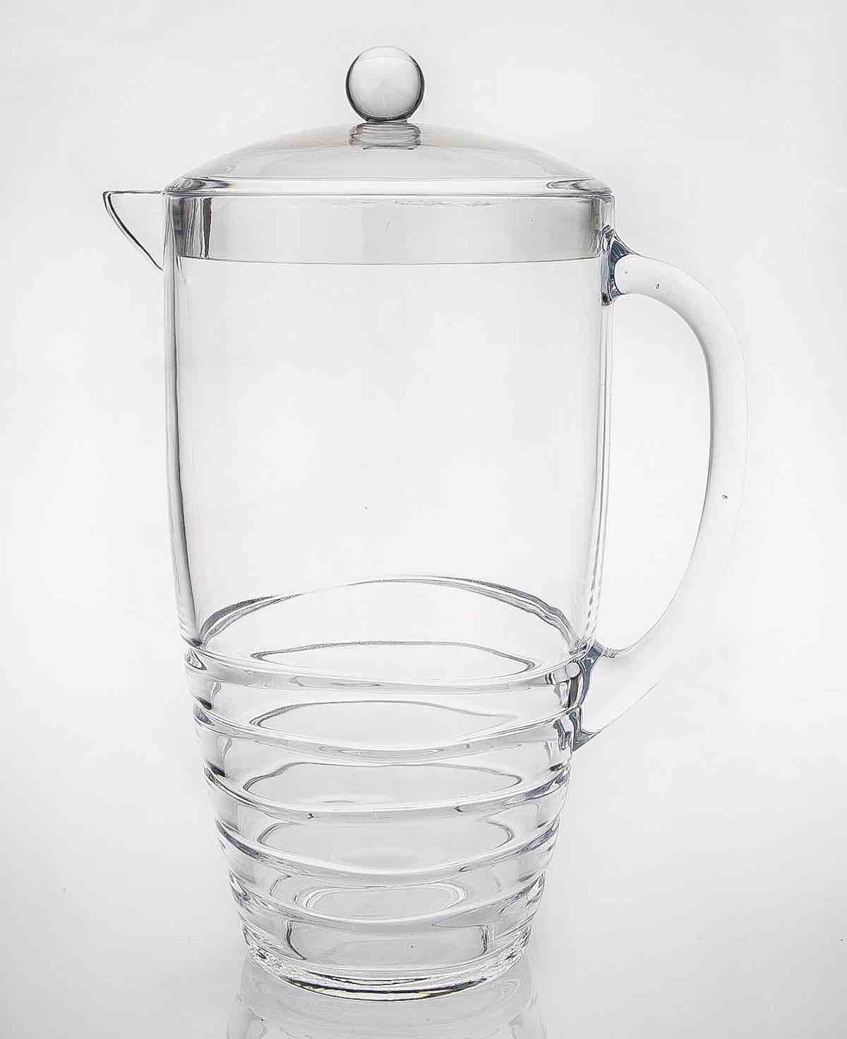 Trudeau Quadro Linea Glass Pitcher with Lid (Clear)