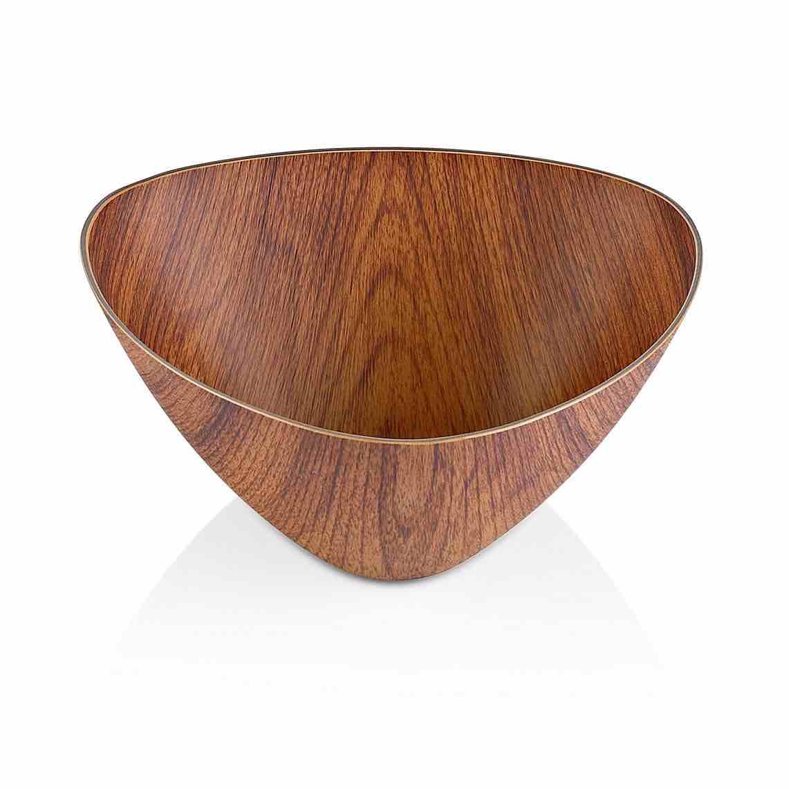 Faux Wood Triangle Serving Bowl | Salad Bowl