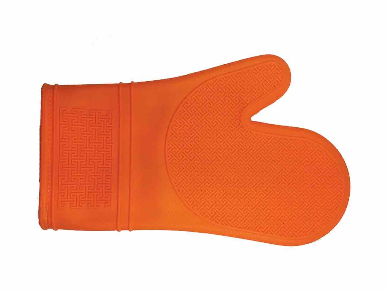 Silicone Oven Mitt with Cotton Lining | Orange