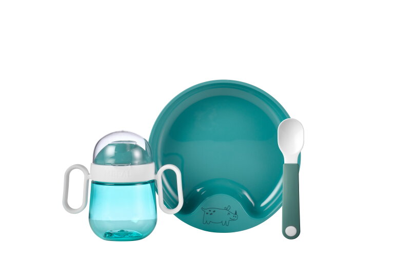 Rosti MIO Baby Dinnerware | Set of 3 | Deep Turquoise