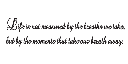 Wall Talk Quotes | Life is not measured by the breaths we take