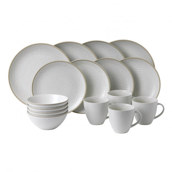 Gordon Ramsay MAZE GRILL Hammer White 16pc Dinnerware Set