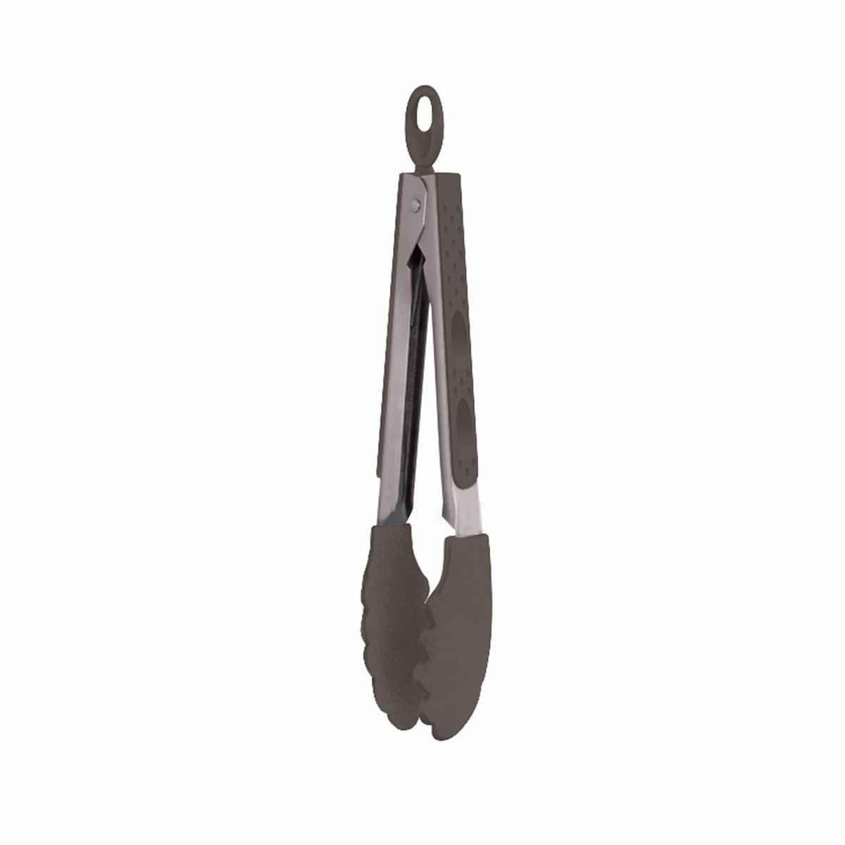 9\" Silicone Tongs | Grey