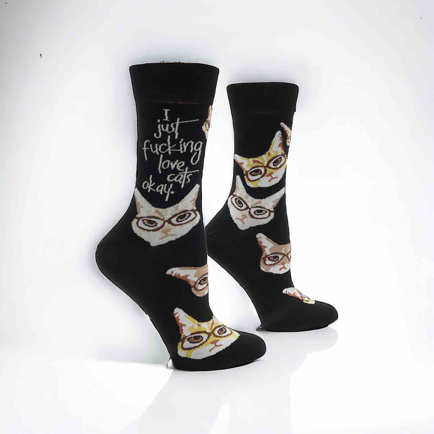 Shoc Joc Women's Socks | Love Cats