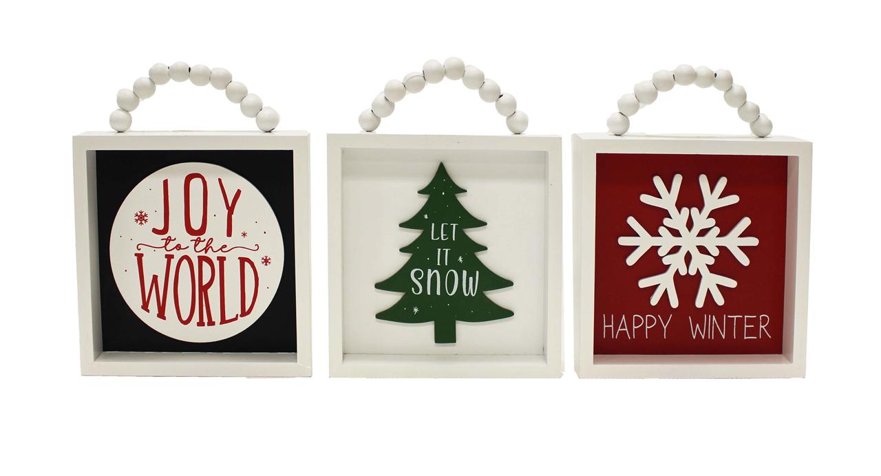 Hanging Christmas Block Decor