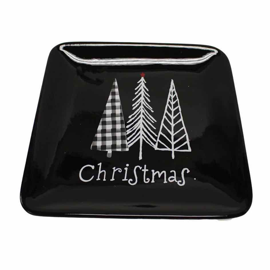 Black & White Christmas Plate