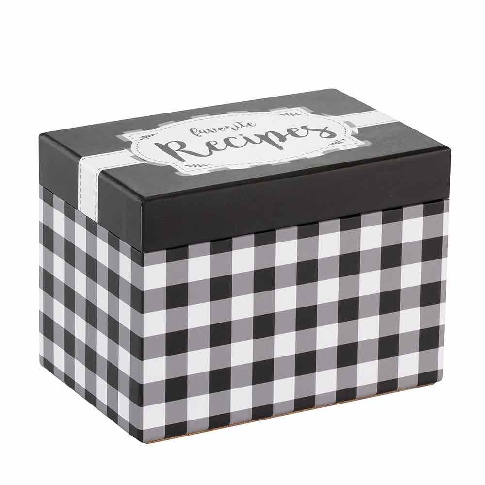 Recipe Card Box | Checkered
