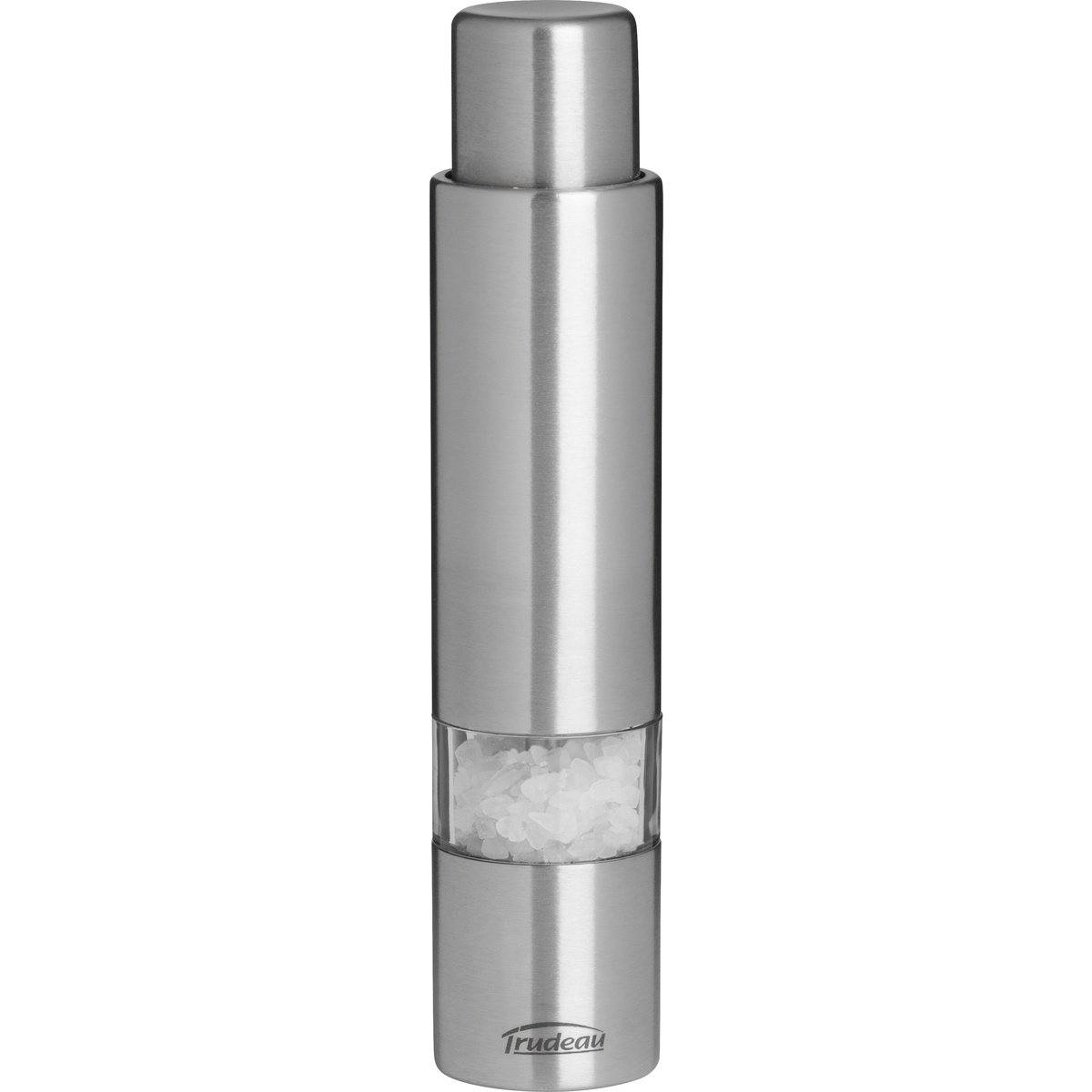 6" One-Hand Stainless Steel Thumb Salt Mill