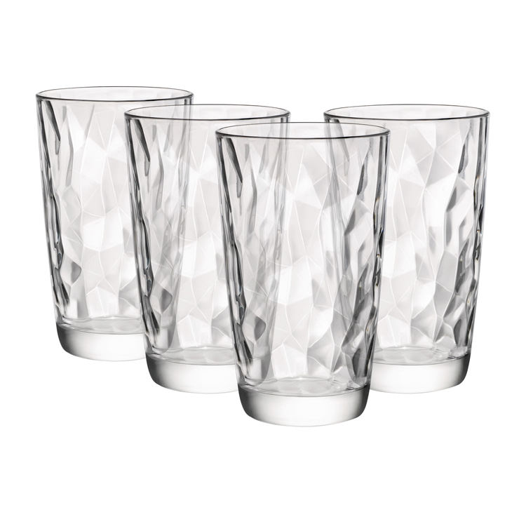 Diamond Highball Tumblers 16oz | Set of 4