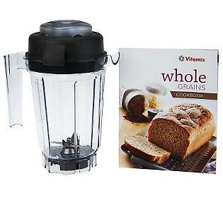 Vitamix 32oz Container with Dry Blade, Lid And Whole Grains Book