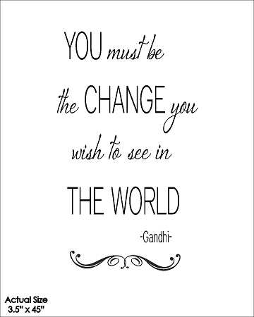 Wall Talk Quotes - You Must Be The Change You Wish To See In The